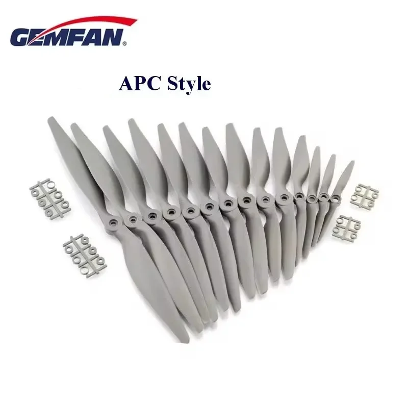 Gemfan Apc 나일론 프로펠러, RC 모델 비행기용 소품, 4.7x4.7, 5x5, 6x4, 6x5.5, 7x5, 7x6, 2 개