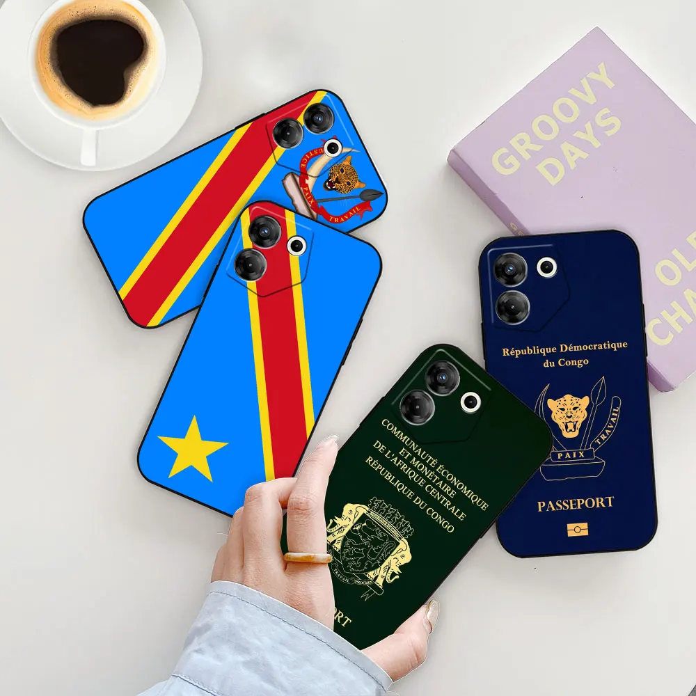 Democratic Republic Of The Congo Flag Passport Phone Case For Infinix TECNO POP SPARK SMART 5 6 7 8 CAMON 15 16 17 20 20C Case