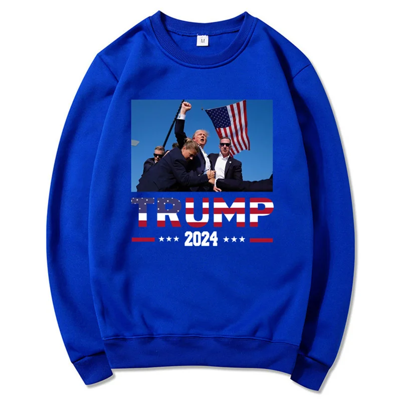 Sweatshirt Men Clothing Trump 2024 Fashion Hoody Trend Men Hoodies Sweatshirts Hip Hop Streetwear Fleece Pullover Tops