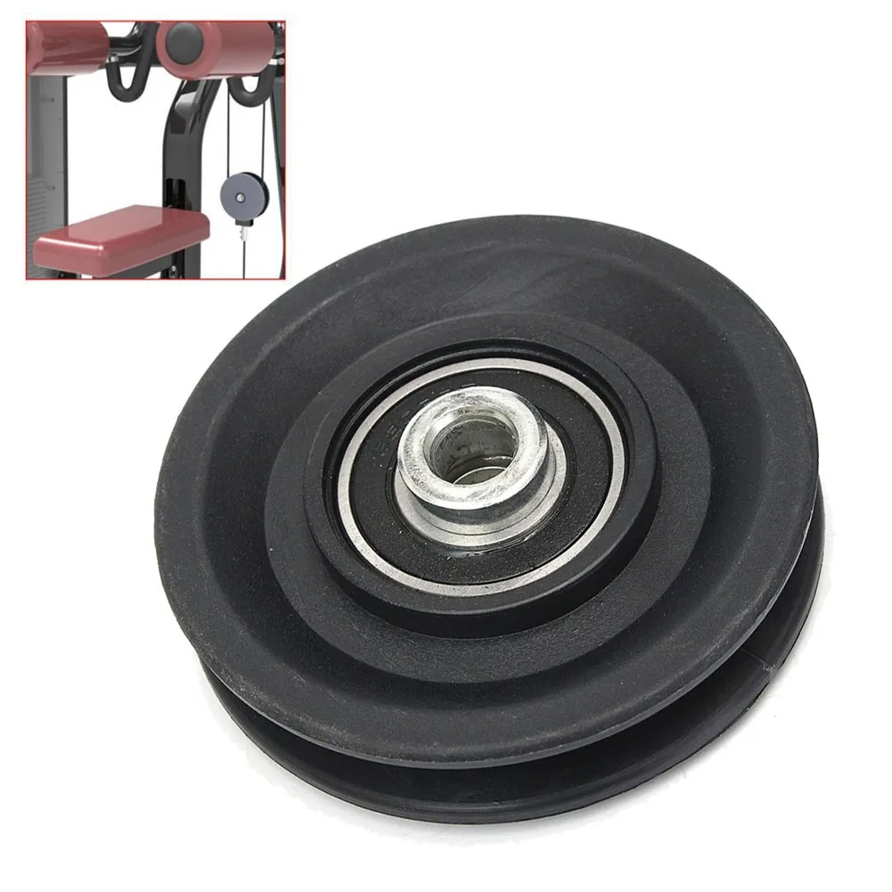 Universal 90mm Diameter Nylon Gym Bearing Pulley Wheel Cable Fitness Equipment Part 1PC Wearproof Pulley Wheel High Quality