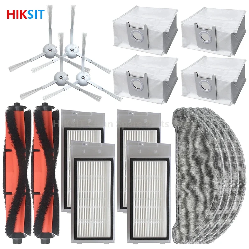 Haupt-/Seitenbürste Hepa-Filter Mopp Tuch Staubbeutel Zubehör für XiaoMi Roidmi Eve Plus SDJ01RM Roboter Staubsauger Ersatzteile