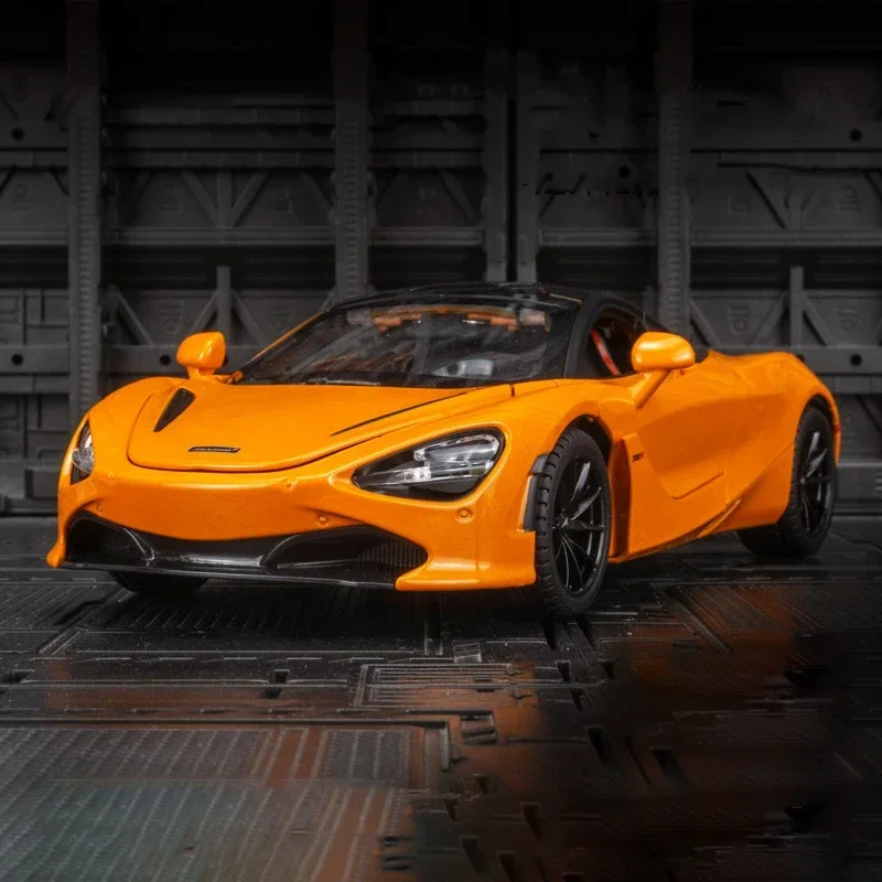 

1:24 McLaren 720S Spider, модель спортивного автомобиля из сплава, литой под давлением звук, супер гоночный подъемный хвост, горячее колесо автомобиля, подарки
