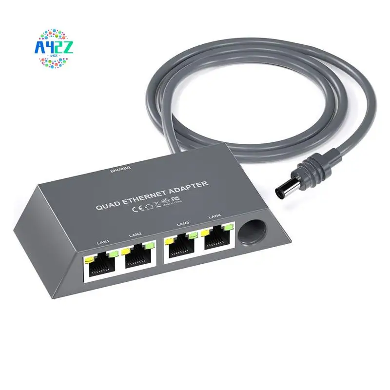 

A42Z-Upgraded 4 Ports Gigabit For Starlink Mini Ethernet Adapter For Dish Antenna Satellite Internet Powerline