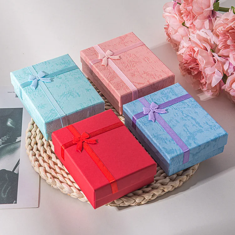 50 PCS 7*9 CM Cloud Paper Jewelry Box Ring Storage Box Jewelry Box Bracelet Earring Ring Three-piece Set Box