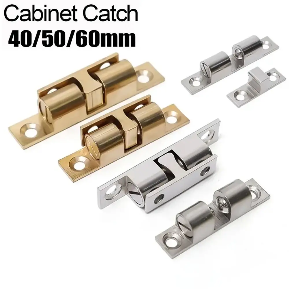 1 قطعة مزدوجة الربيع الصلب الكرة حبة قفل 40/50/60/70 مللي متر النحاس النحاس الباب الصيد المثبط عازلة خزانة التوتر مزلاج