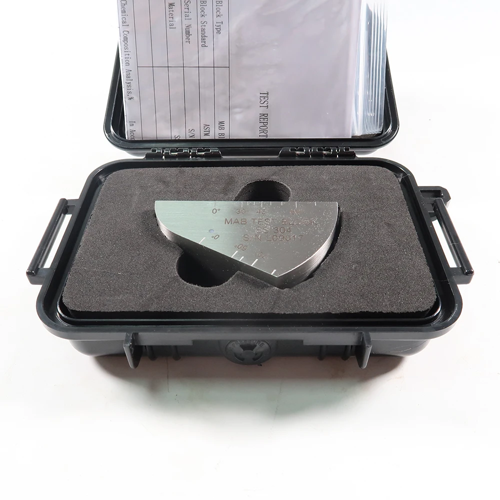 MAB(Rompas Calibration block) ASTM E16402013 304 stainless steel  block INCLUDED MAKER CERTIFICATION AND ABS PLASTIC CASE