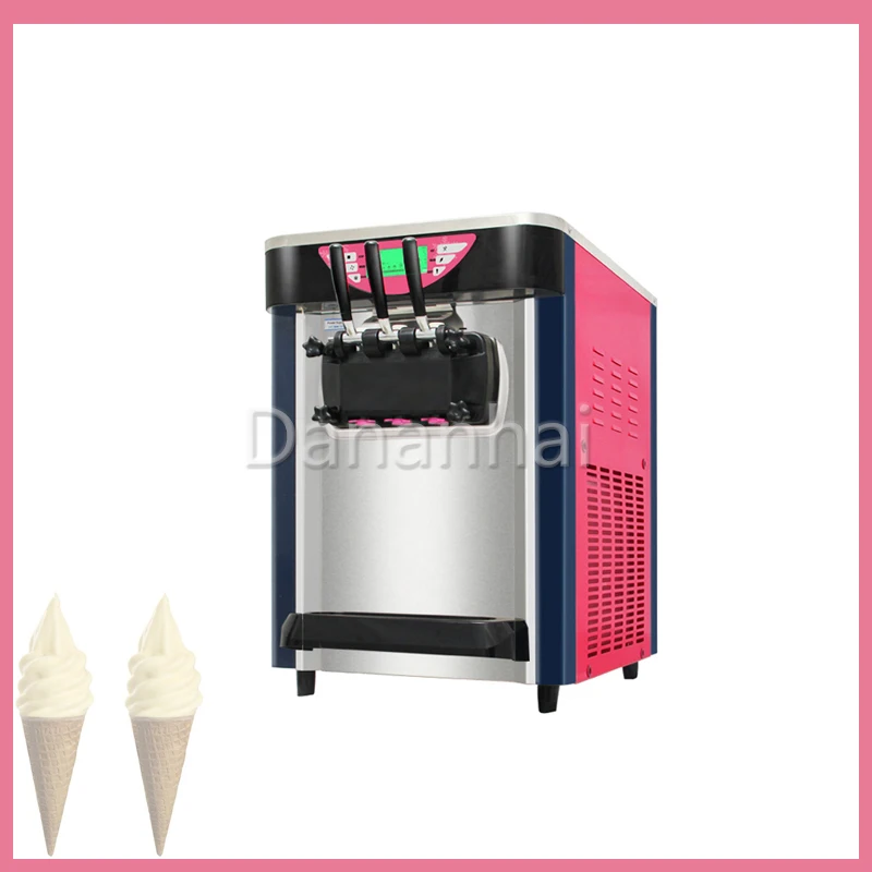 

Commercial Three Flavor Ice Cream Machine, Small Frozen Yogurt Machine