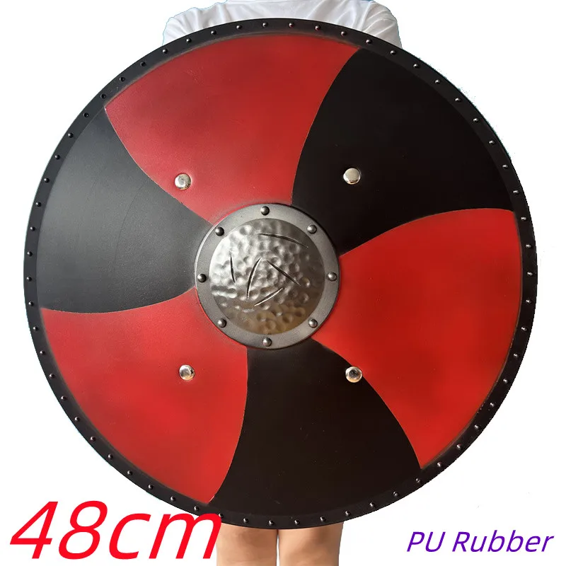 Big Halloween Cosplay Prop Viking Warrior Shield 1:1 Medieval Warrior Disk Shield PU Weapon Movie Game Anime Cos Kids Role Play