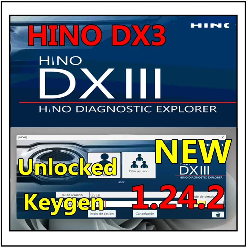 Newest Hino Diagnostic EXplorer 3 Hino DX3 V1.24.2 Diagnostic Software +Unlocked keygen Hino DX3 V1.24.2 Free Install