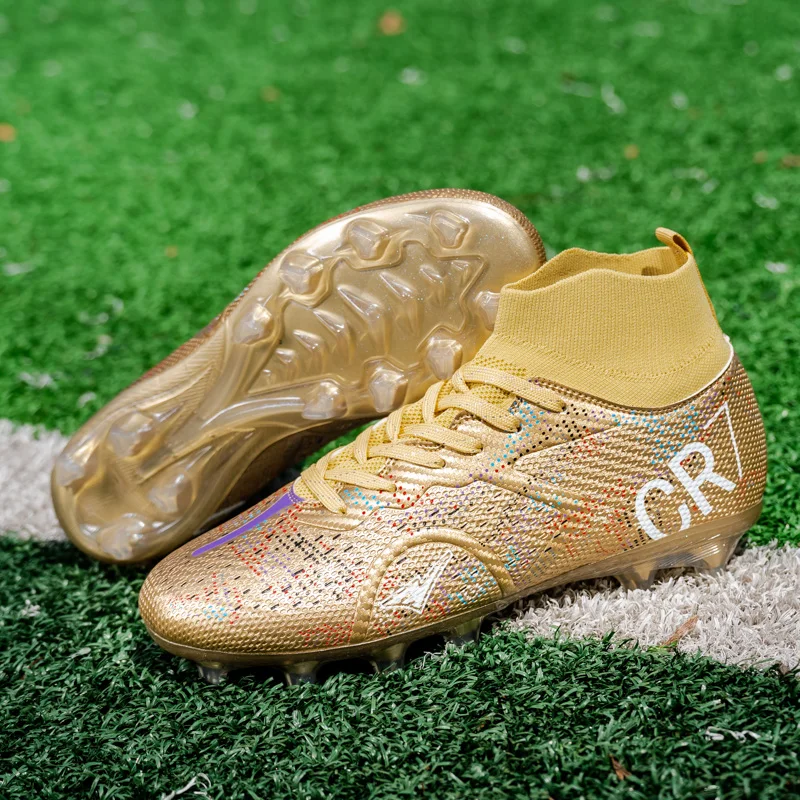 

New Soccer Shoes Men Comfort Anti-slip Grass Training Football Shoes Men High-top Lightweight Wear-resistant Sports Shoes Men