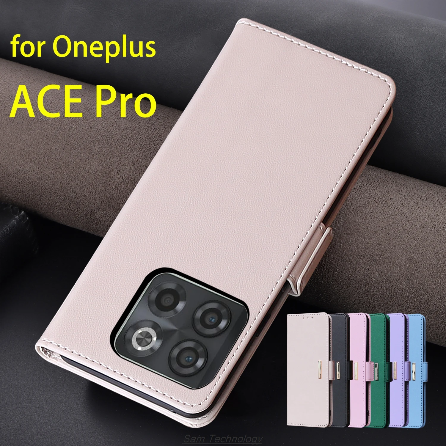 

Magnetic buckle Leather Case for Oneplus ACE Pro / 1+ACEPro Wallet RFID BLOCKING Flip Cover female Simple Capa Fundas Coque