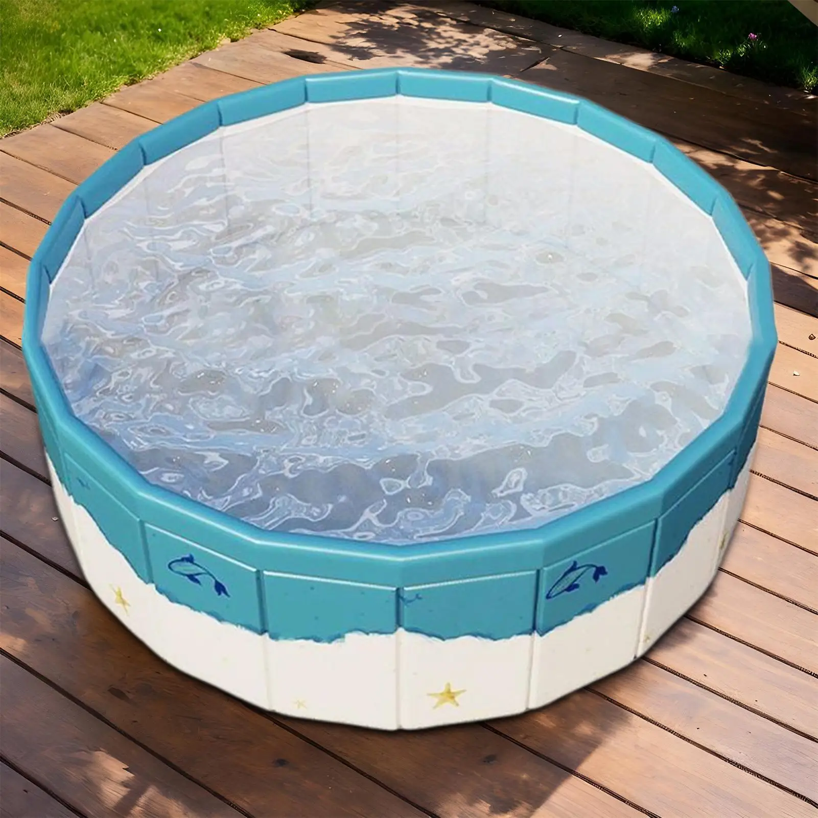 

Folding Kiddie Bathtub With Drainage Pipe 90/120/160cm Portable Dog Swimming Pool For Pets And Kids Outdoor Adventure