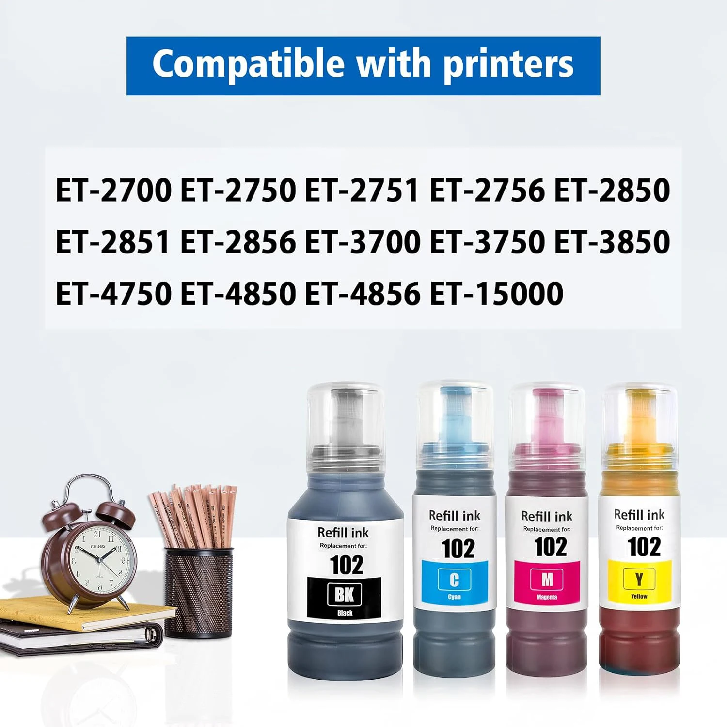 101 Refill ink compatible for Epson EcoTank L4150 L4160 L4260 L4266 L6160 L6170 L6176 L6190 L6260 L6270  L6276 L6290  printer