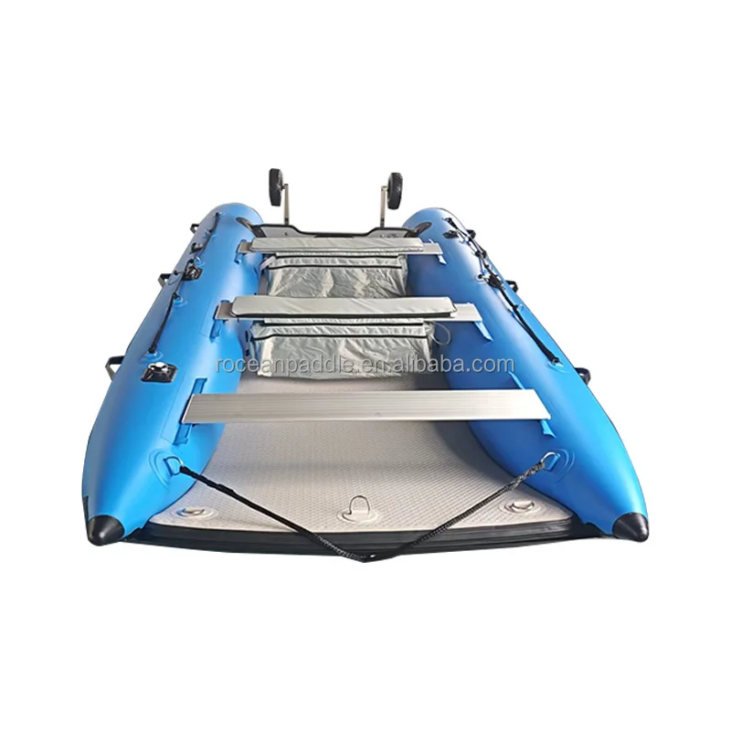 

2024 Hot Selling 6 Person Racing Inflatable High Speed Catamaran Boat Rubber Thundercat Boat 360 For Sale