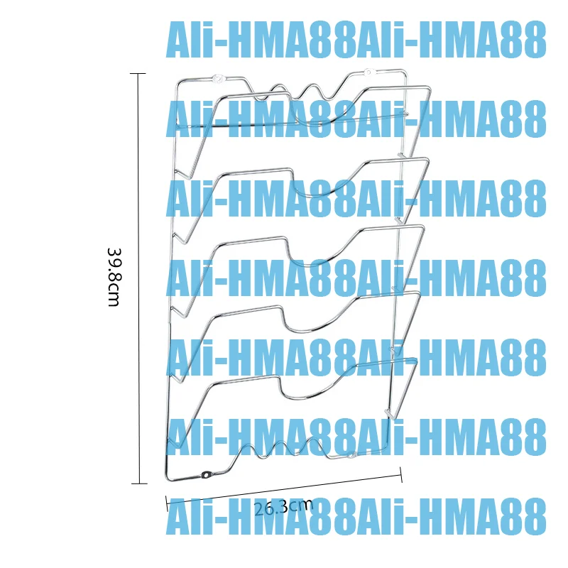 

（YY）1Pc 2025 New Five-Layer Kitchen Organizer Rack Wall Hanging Pot Cover Rack Pot Lid Metal Rust-Free Rack Pot Lid Storage Rack