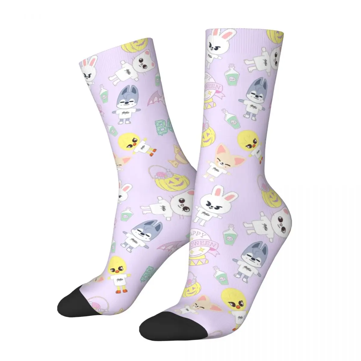 

Autumn Winter Crazy Design Unisex Cute SKZ Kpop Idol Pattern Socks Sweat Absorbing Basketball Socks