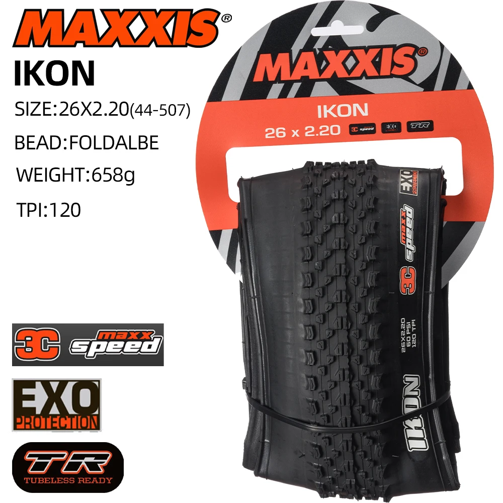 MAXXIS IKON XC MOUNTAIN BICYCLE TIRE OF MTB BIKE TYRE 26 27.5 29 INCHES 622 584 559 FOLDABLE