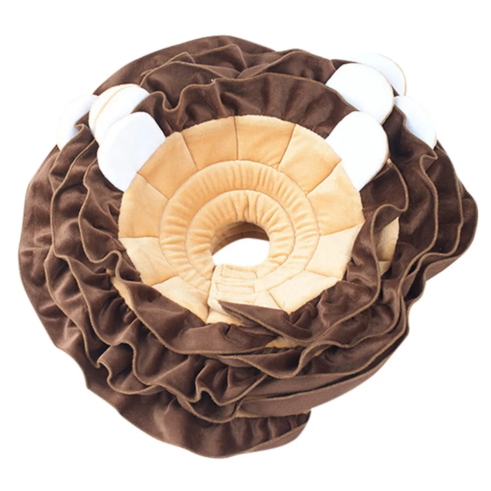 

Lion Shaped Elizabeth Circle Pet Necklace Soft Cones for Dogs Puppy Collar Adjustable Cotton Dog Elizabethan Circular Injuries