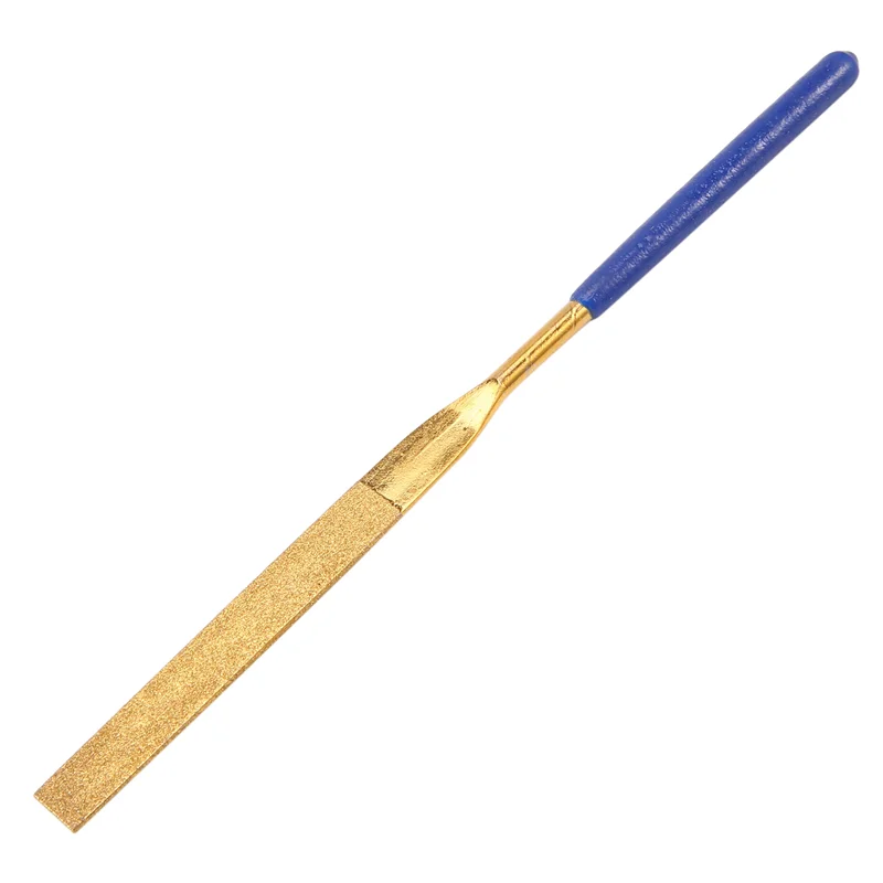 12Pcs Titanium Coated Diamond Files Set Soft Rubber Handles Variety Shapes Diamond Needle Files For Metal Glass Ceramics