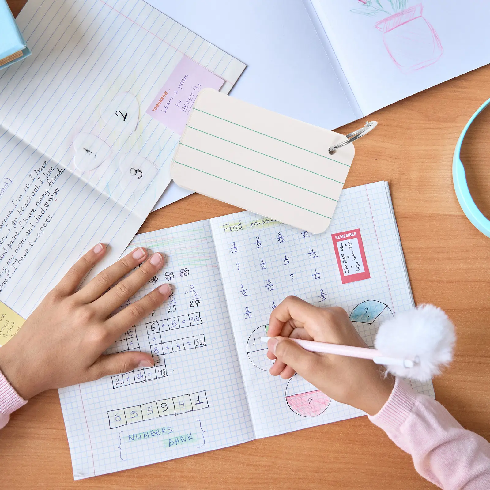 

1 Set Blank Vocabulary Memo Cards Stable Portable Paper Note Cards DIY Writing Practice Flashcards for Study Blank Paper Card