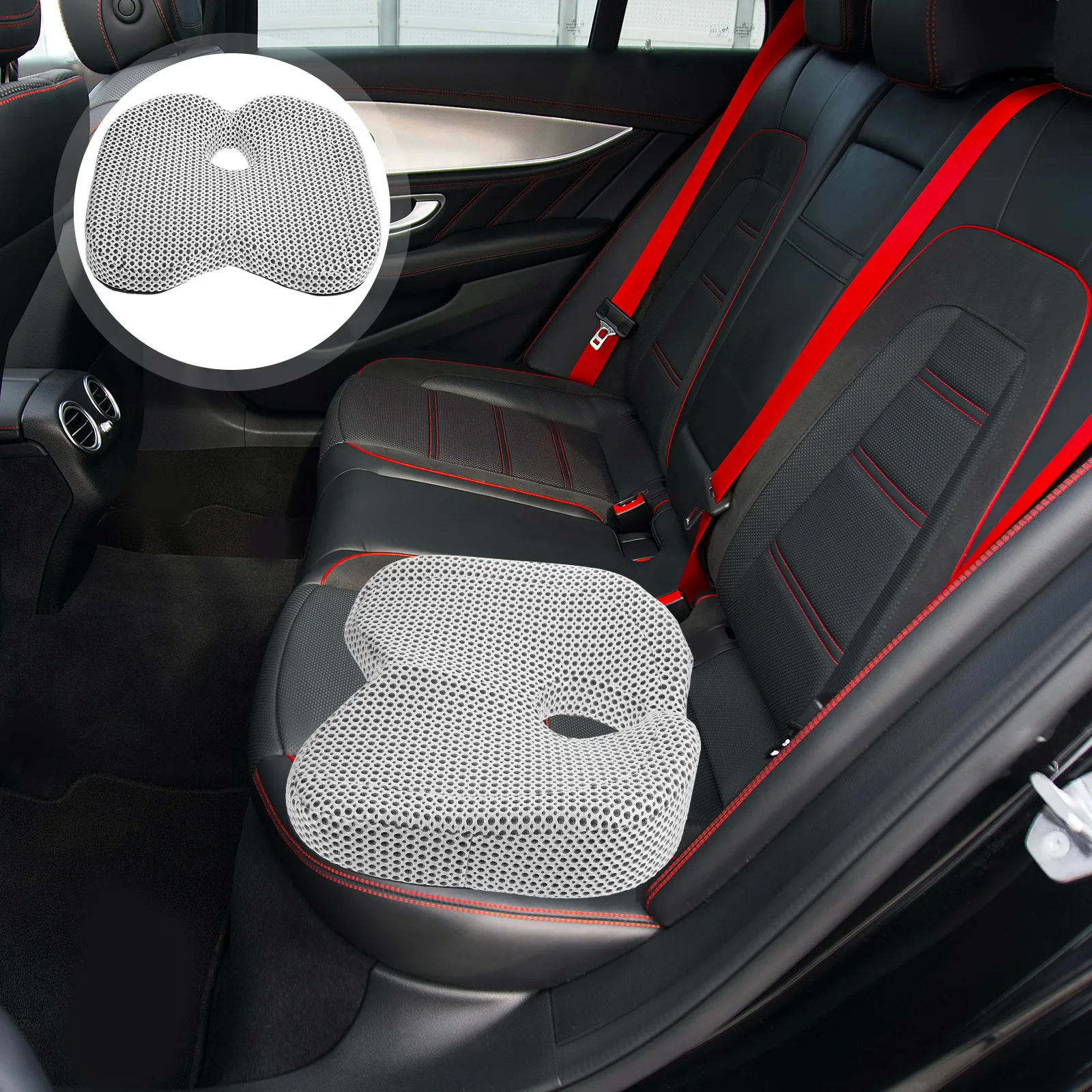 

Memory Foam Seat Cushion Office Chair Car Desk Stool Pad Breathable Mesh Non-Slip Base Comfortable Chair Cushions