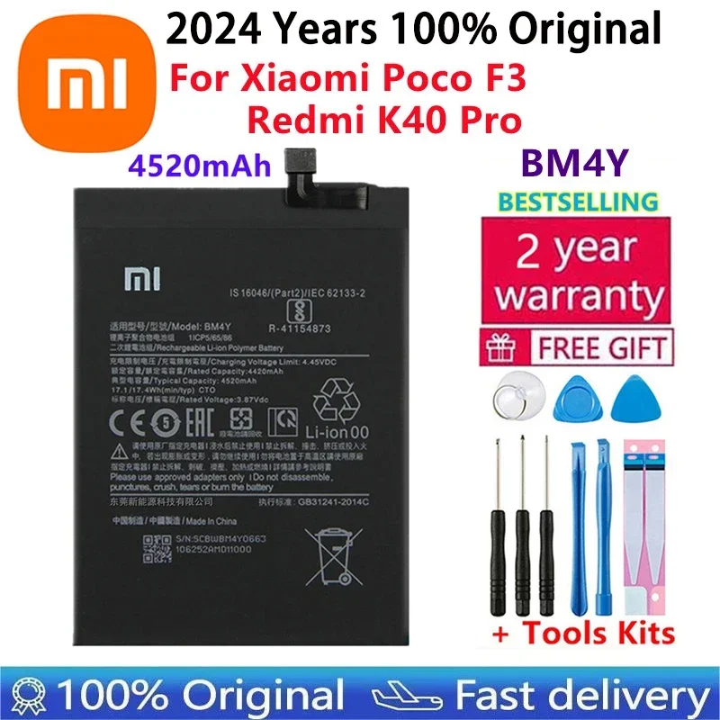 2024 Years Xiaomi Original Battery For Xiaomi Mi Mix 1 2 2S 3 4 Mi 11 Mi11 Lite Ultra Poco X3 F3 Redmi K40 10T 11T Pro Batteries