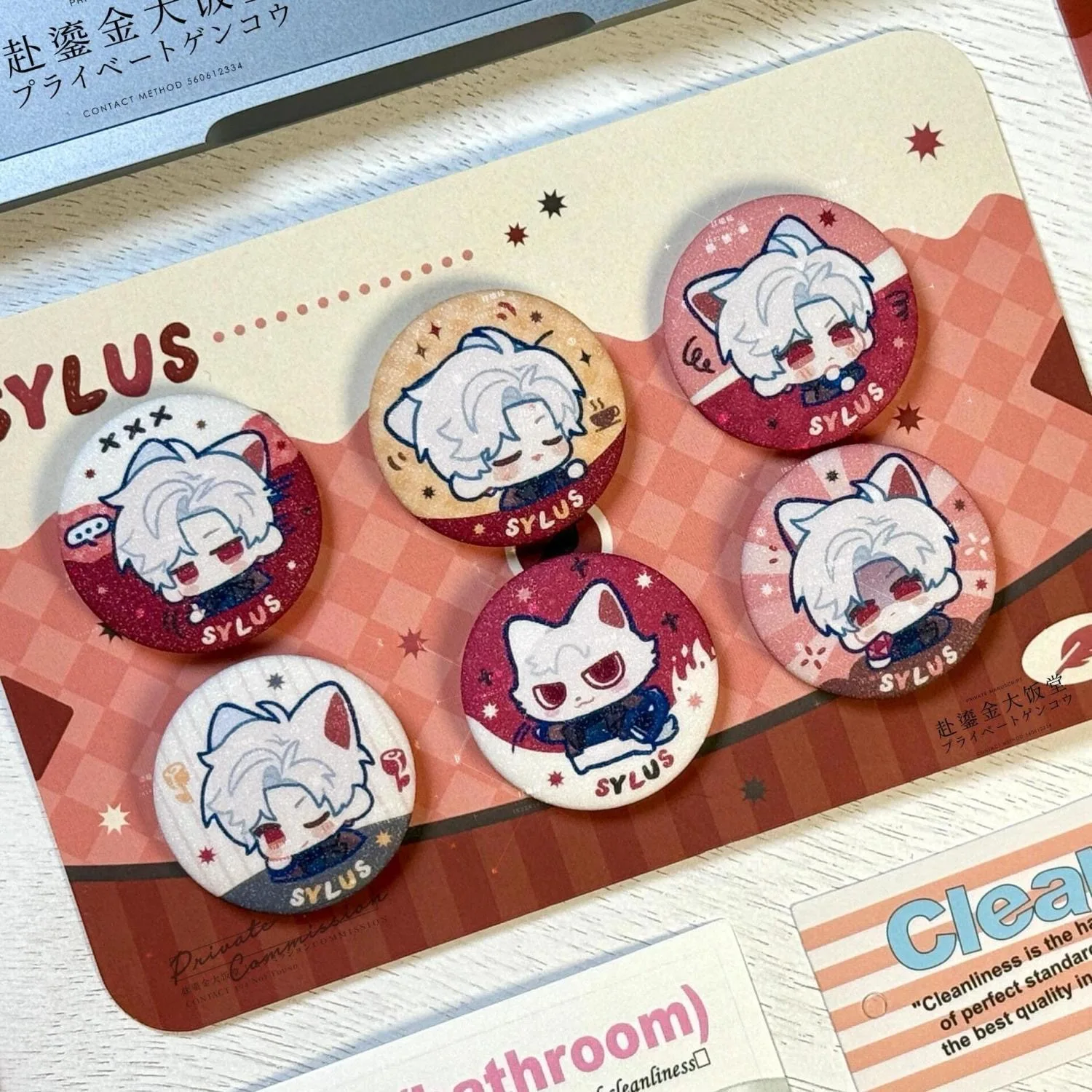 Значок Love and Deep Space Fan 25 мм Mini Edition, брошь, периферийные устройства в стиле аниме, версия Q, материал Sylus