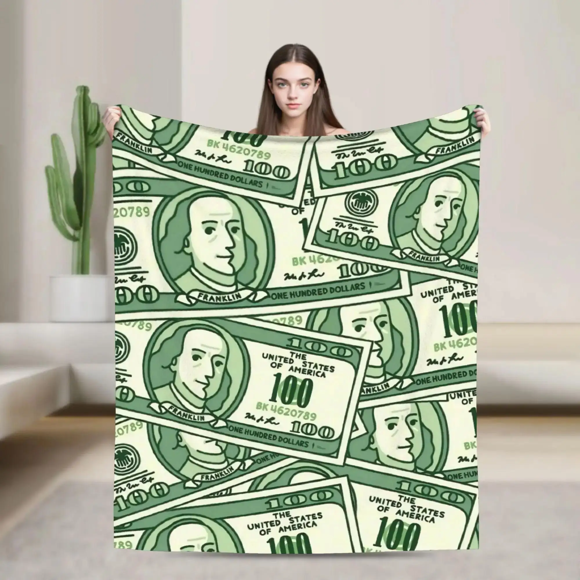 

Play Money Blanket High Quality Warm Throw Blanket for Winter Travel Bedroom Novelty Bedspread