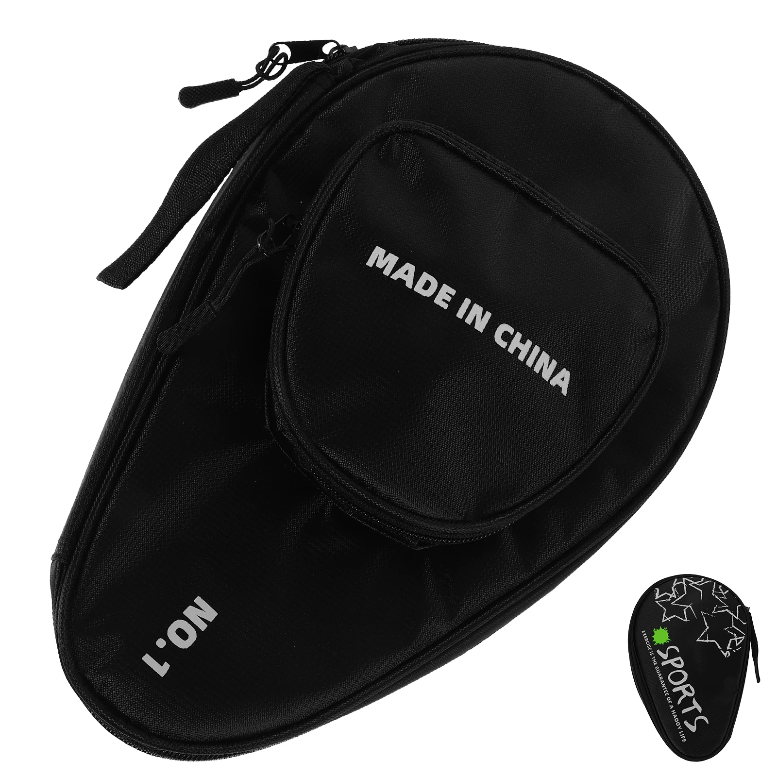 

Table Tennis Racket Case Gourd Shape Paddle Holder Large Capacity Waterproof Oxford Cloth Green Multi for Athletes