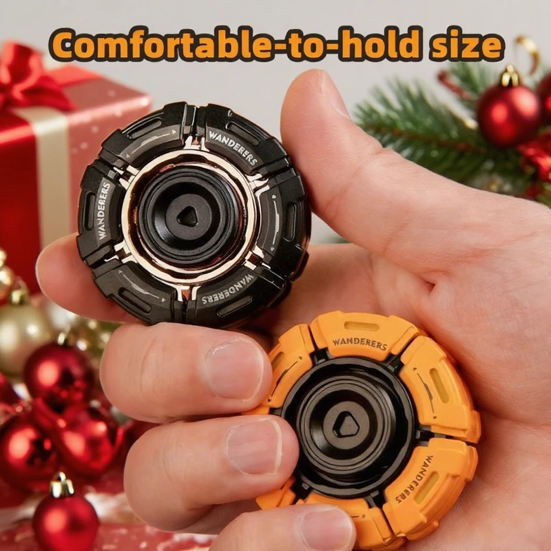 光るフィジェットスピナー EDCおもちゃ ストレス解消 不安解消 集中力向上ツール 大人と子供向け スムーズな回転 クールなアーマーオープニング