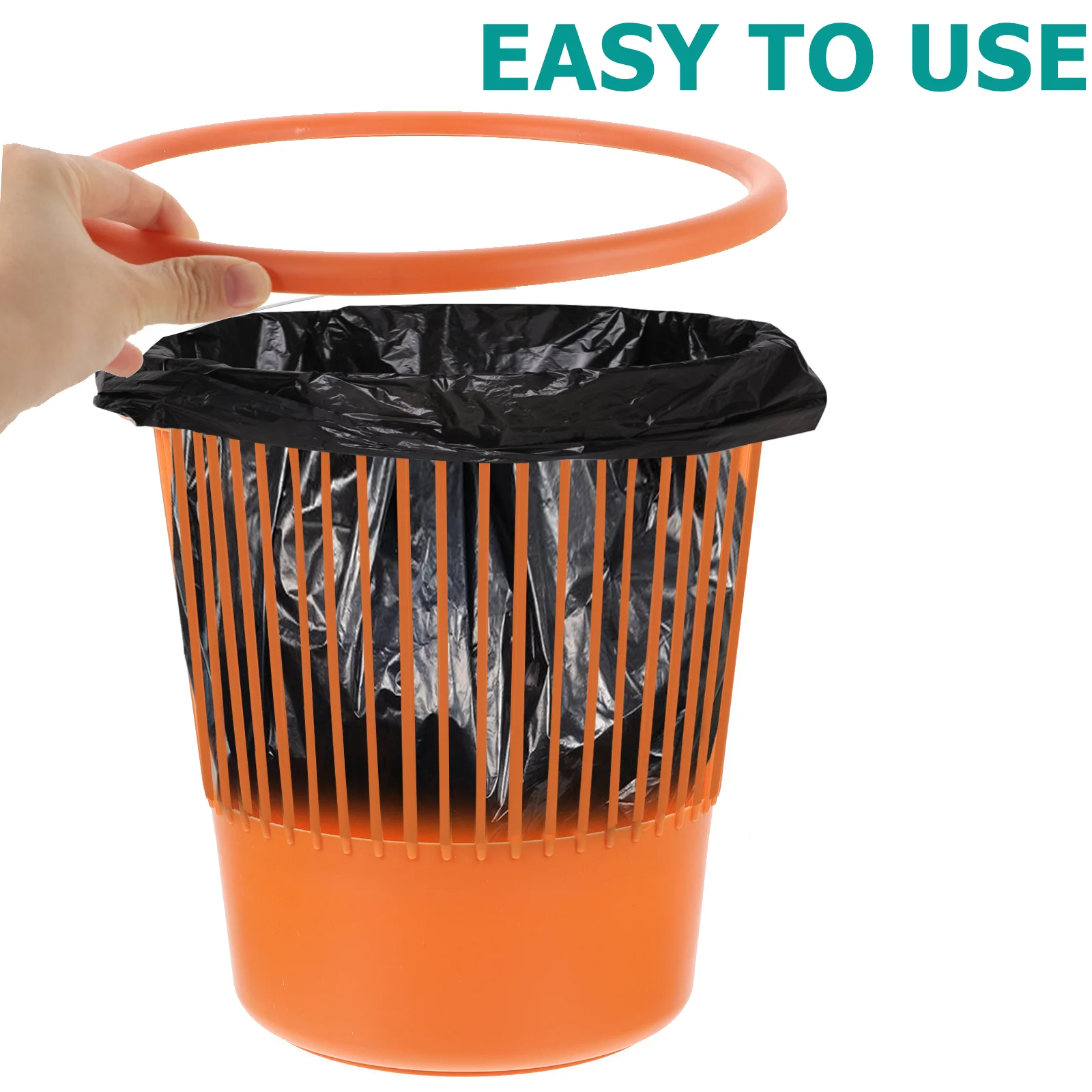 

1pc Household Trash Can No Lid Pp Plastic Garbage Container For Kitchen Bathroom Office Bedroom Living Room Strong Bottom