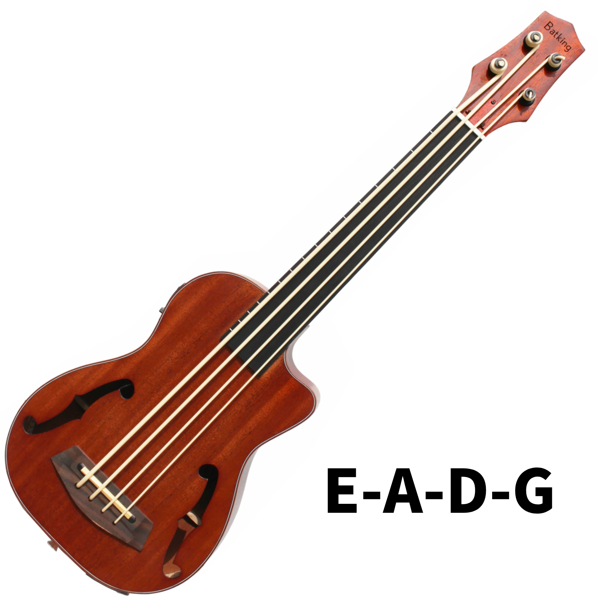 Ubass Electric Ukulele Bass, 30 inch Baritone Bass Ukelele Fretless, Electric Acoustic Bass Uku Wtih Gig Bag