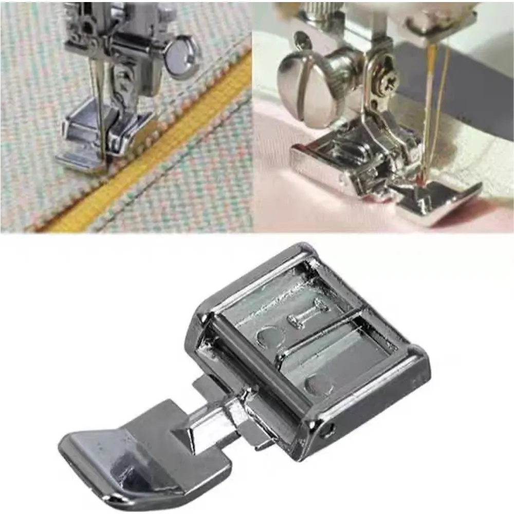 Compatible Metal Zipper Presser Foot Left & Right Single Sides For Household Snap-on Sewing Machines Brother Singer Janome