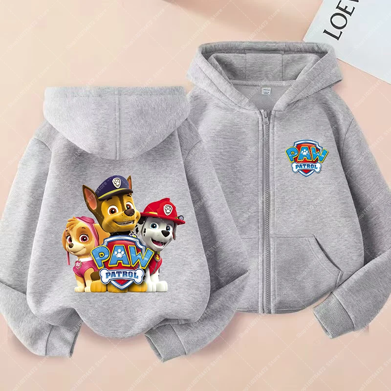 باو باترولز الأطفال سستة هوديي سترة سكاي تشيس الكرتون لطيف جاكيتات للأطفال طويلة الأكمام سترة معطف الخريف الملابس أعلى