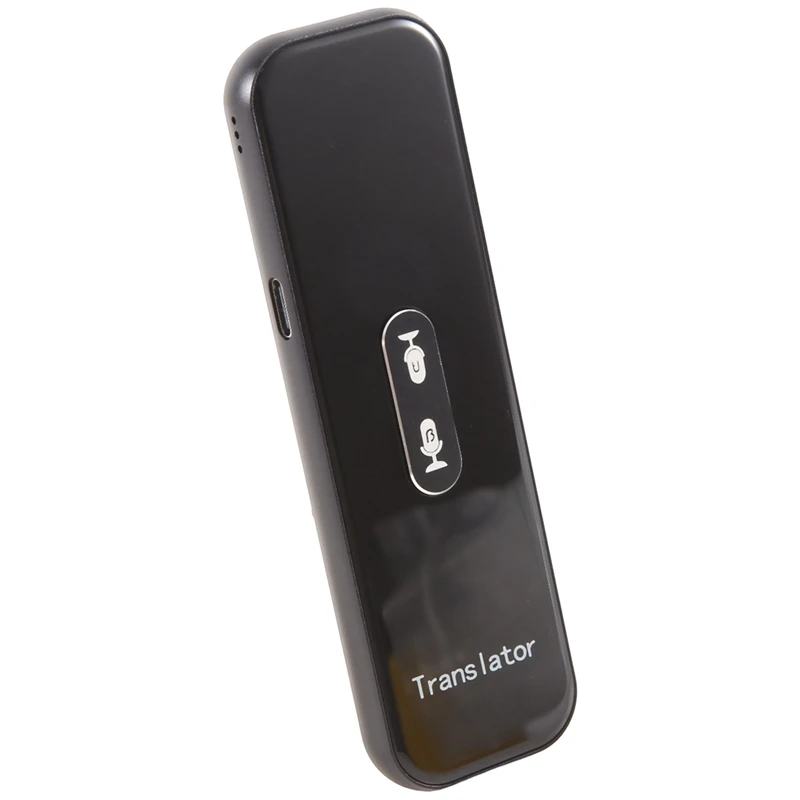 1 قطعة مترجم صوتي متعدد اللغات ترجمة فورية لاسلكية تطبيق مترجم في الوقت الحقيقي (أسود) #5