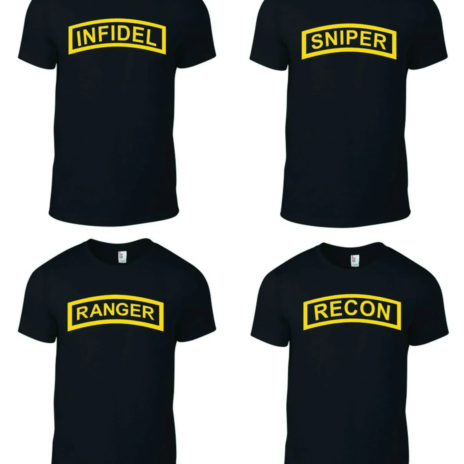 INFIDEL,SNIPER,RANGER,RECON US Military Specia Forces T-Shirt 100% Cotton Summer Short Sleeve O-Neck Mens T Shirt New S-3XL