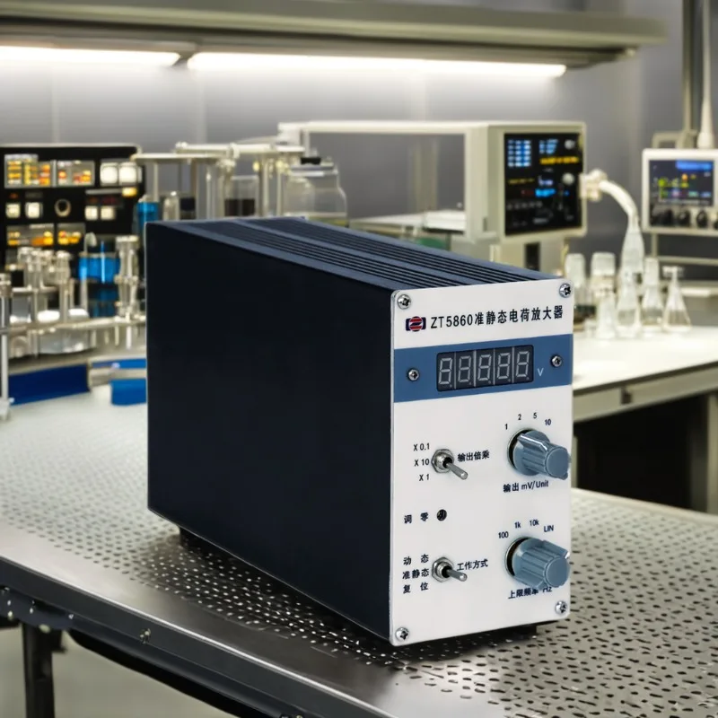 Charge amplifiers for piezoelectric sensors have multiple low-passes built in