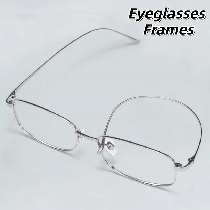 

Gold Silk Small Square Eyeglasses Frames Exquisite Luxury Business Lightweight Comfortable Decorative Glasses Without Lenses
