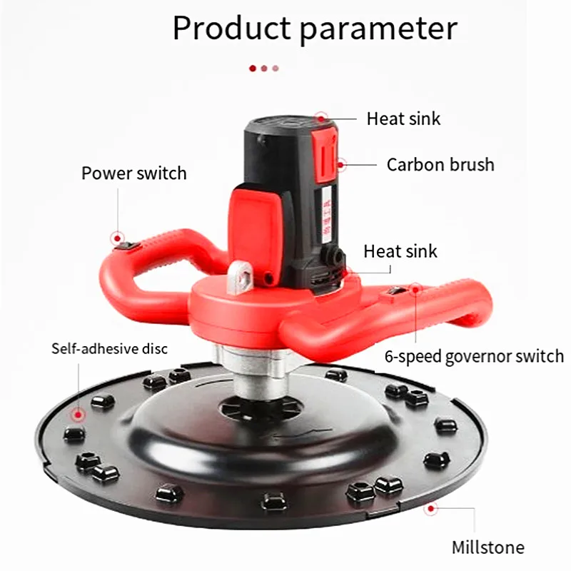Cement Mortar Finishing Machine Hand-held Electric Grinding Machine Wall Putty Sander Floor Wall Polisher Stiffener