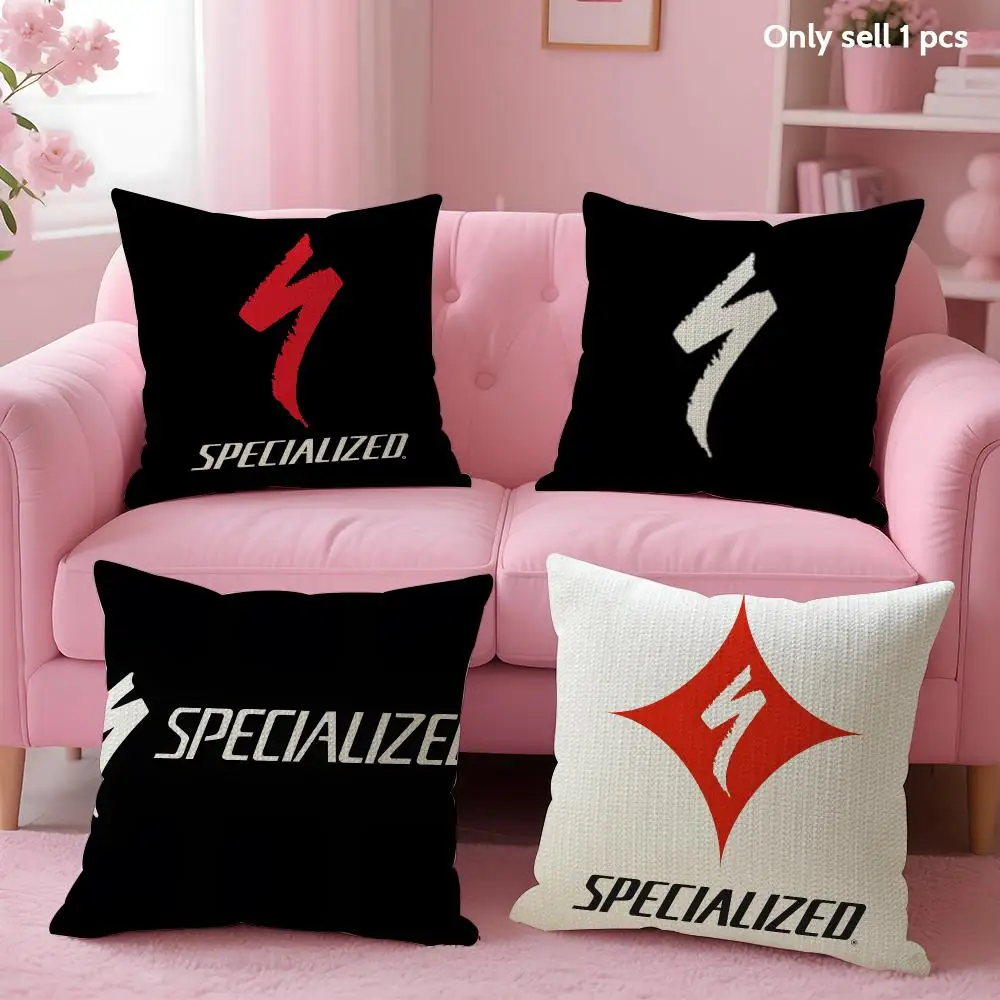 Mountain Bike Logo S-SpecializedS Cushion Cover Decorative Linen Throw Pillow Case Soft For Bed Sofa Car Home Decor