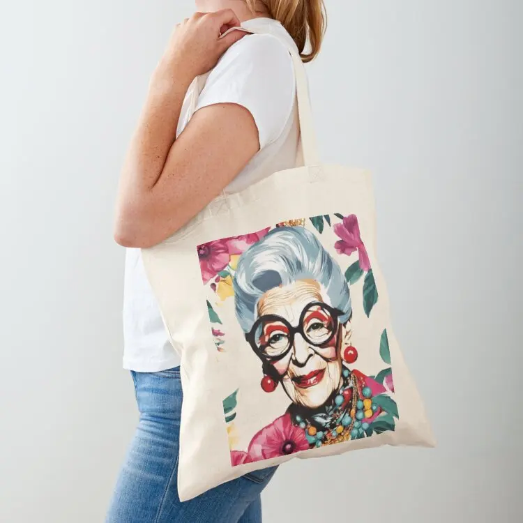Iris Apfel Portrait Tote Bag Lady bag Canvas custom tote bag