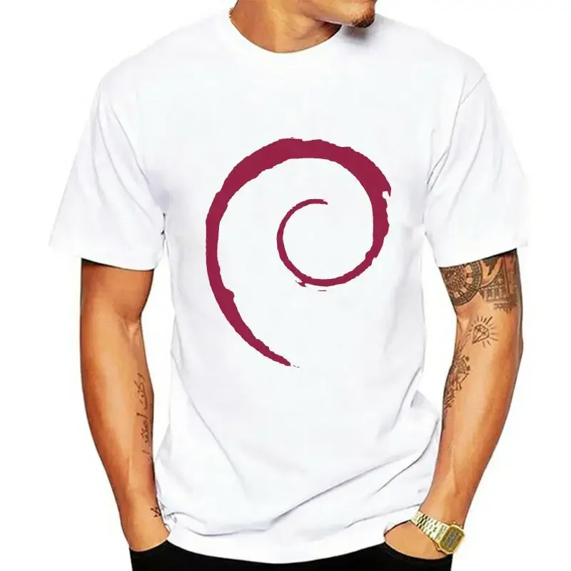 Debian Official Spiral Swirl Logo Linux Distro OS T-Shirt