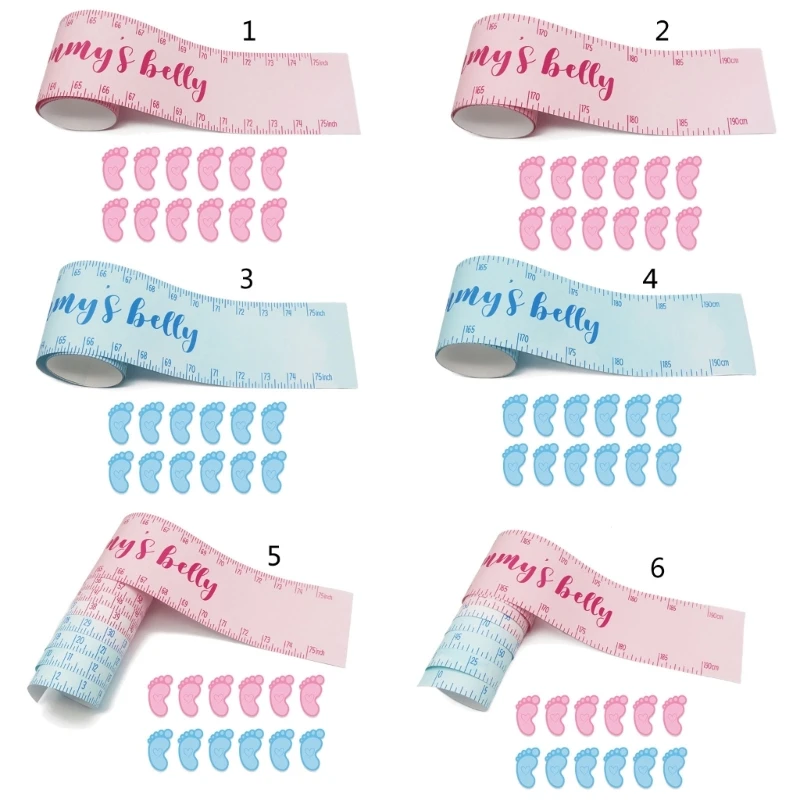 How Big Is Mommy's Belly? Includes 1 Mommy's Belly Measuring Tape And 12 Stickers, Gender Neutral Fun Baby-Shower Game