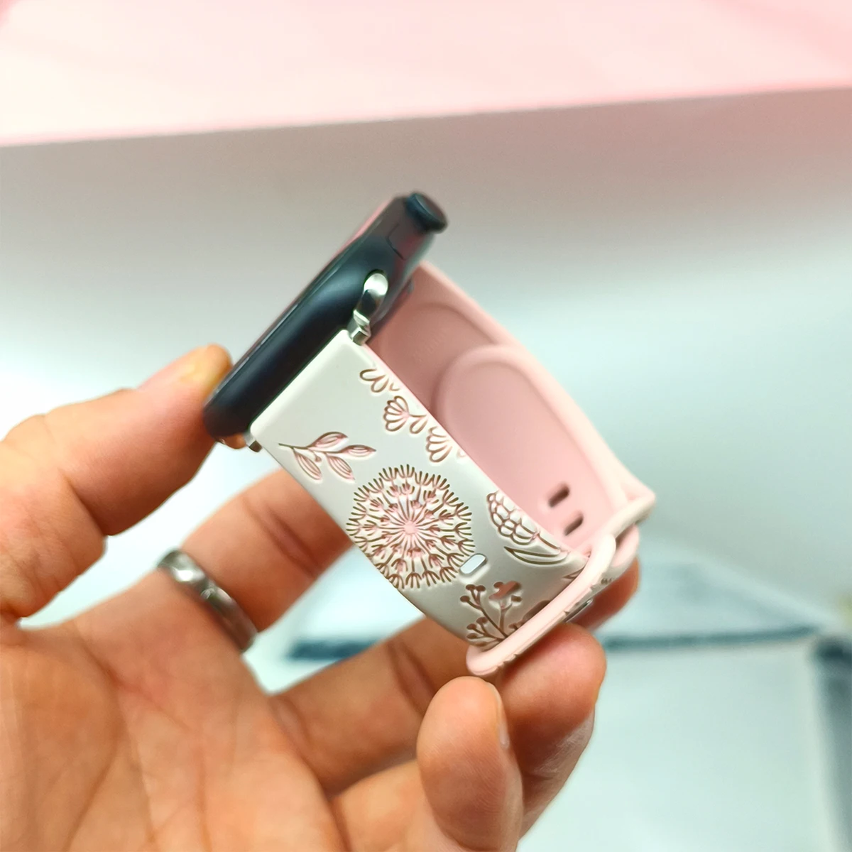 حزام سيليكون الهندباء المنحوت مزدوج اللون 20 مم عالمي لـ Xiaomi 8/9 Pro حزام رياضي لـ Redmi Watch4/5 لهواوي Fit3/4