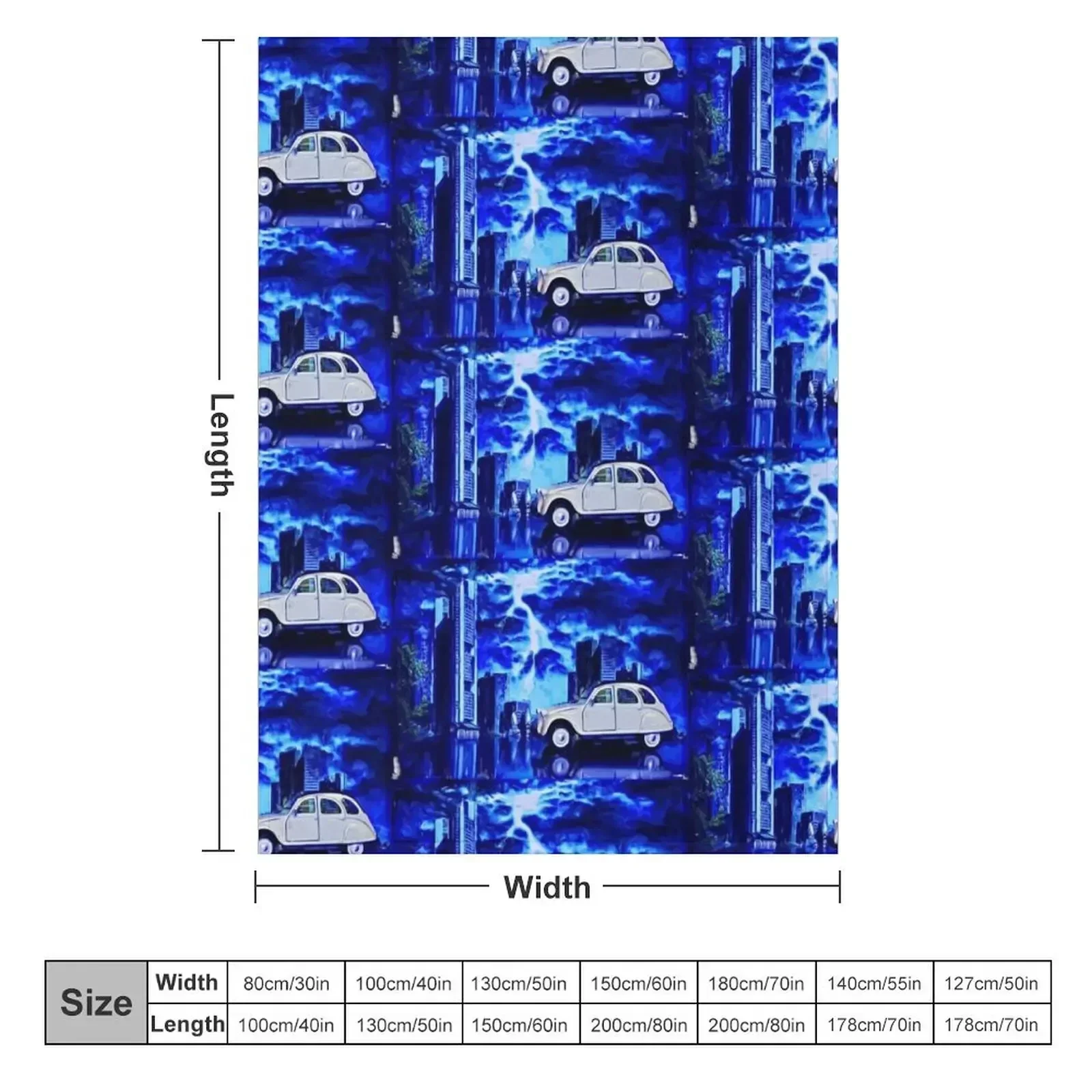 Midnight 2CV Throw Blanket Comforter For Sofa Thin Decorative Beds Sofas Single Decorative Sofa Blankets