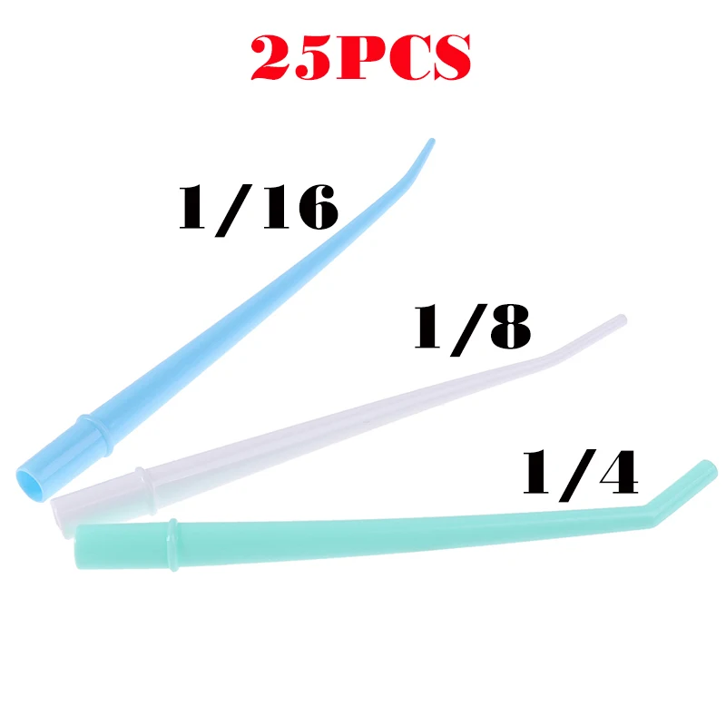 25Pcs/Bag Dental Tube Elbow Saliva Ejector Suction Tube Surgical Aspirator Dental Tools Disposable