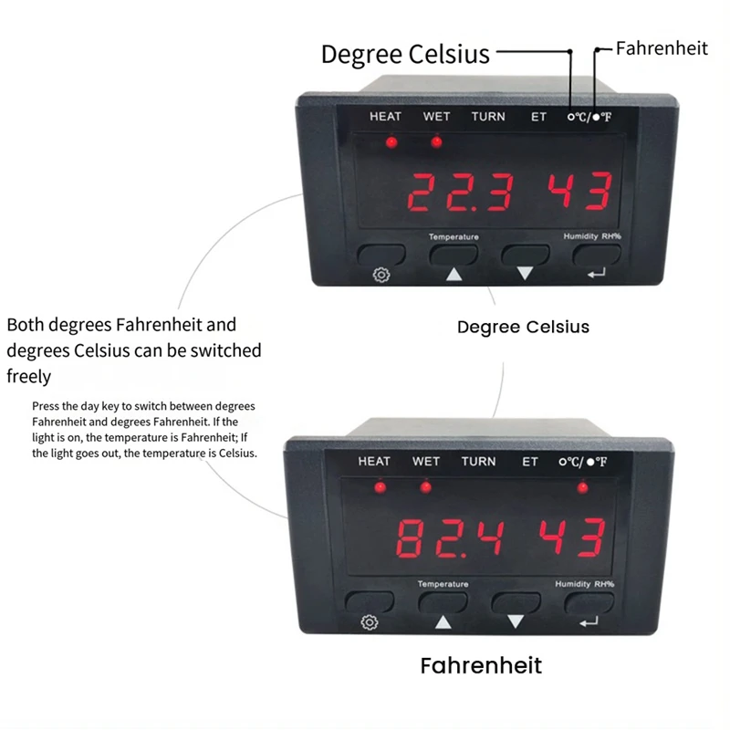 Elektronische Digital anzeige Mikro computers teuerung automatische Thermostat Temperatur Feuchtigkeit messer Inkubator Ersatzteile