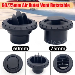Conector de saída de tubo de 60/75mm, saída de ventilação de ar quente, aquecedor de ar diesel rotativo, ar condicionado preto para carro, caminhão, van, campista