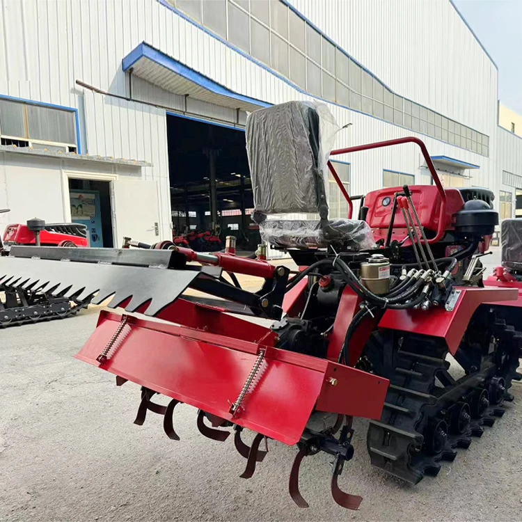 Suministro de cultivador rotatorio sobre orugas, máquina de escamas y fertilizantes, máquina de gestión de jardín agrícola, Tractor sobre orugas