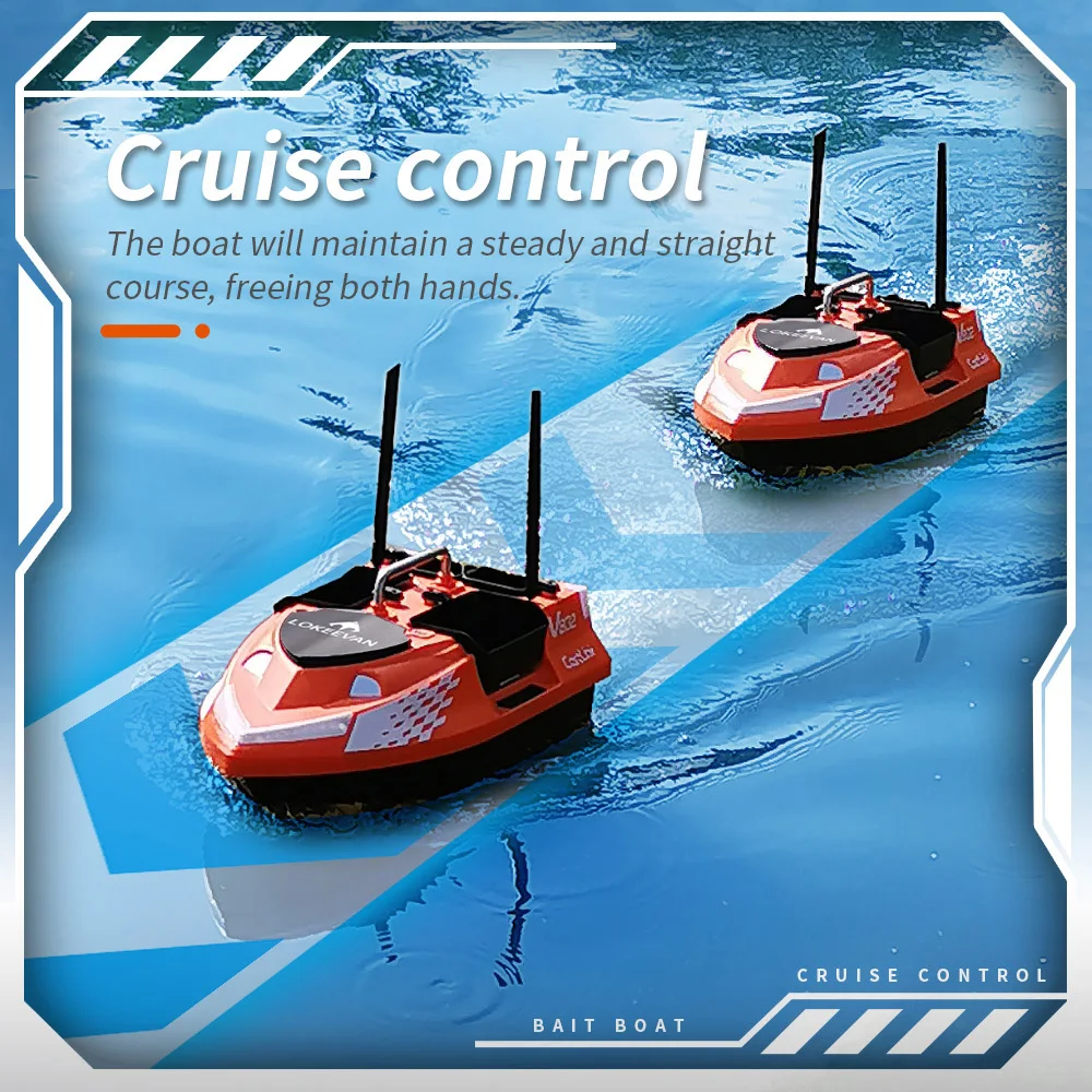 Visboot met GPS+Beidou, 12000mAh accu, 4 bakken, grote capaciteit, automatische terugkeer bij verlies/lage batterijspanning tot 500m, 160 punten, cruise control.